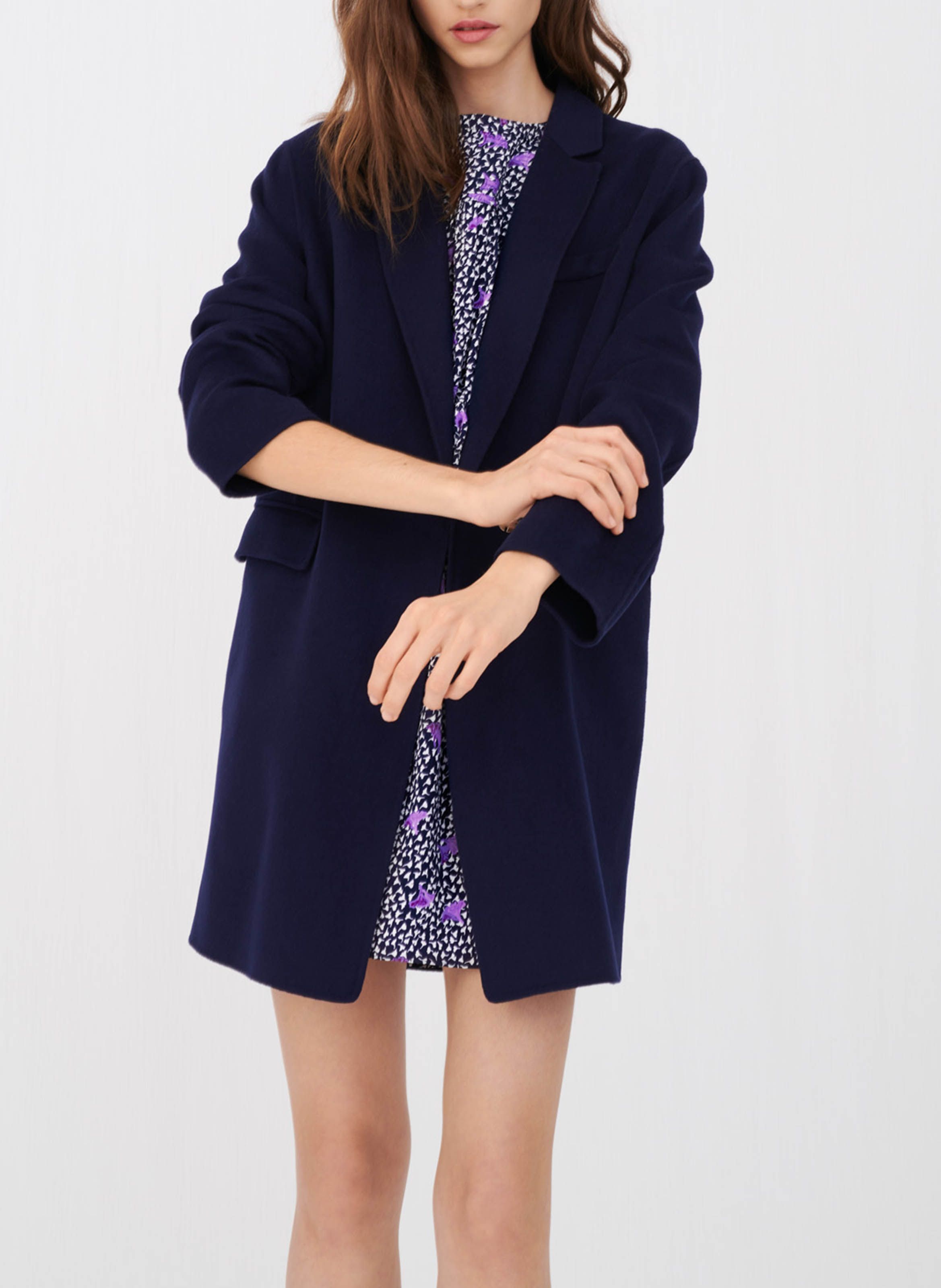 Wool-blend Coat With Tailored Collar ...